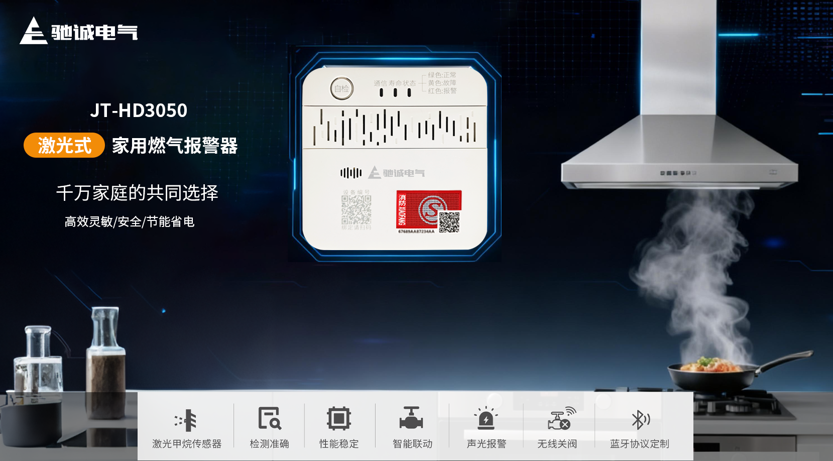 爱家新选择|开云kaiyun网页版官网JT-HD3050系列家用燃气报警器上线啦